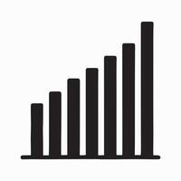 Increasing Bar Chart Graph Showing Steady Growth in Business vector