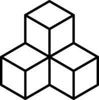 Cubes Icon Design Symbol vector