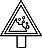 Falling Rocks Icon Design Symbol vector