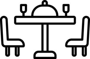 Dining Table Icon Design Symbol vector