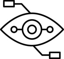 Bionic Eye Icon Design Symbol vector
