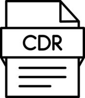 Cdr File Icon Design Symbol vector