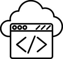 Cloud Coding Icon Design Symbol vector