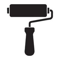 Simple Silhouette Illustration of a Paint Roller Tool for Painting Projects vector