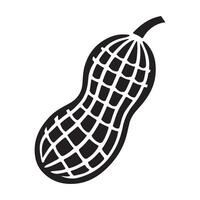 Peanut in Shell Silhouette Illustration Graphic vector