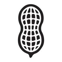 Simple Peanut in Shell Silhouette Illustration vector