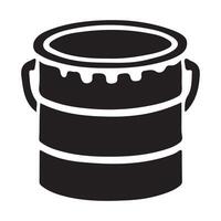 Paint Can Silhouette Illustration for Projects vector