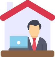 Work From Home Icon Design Symbol vector