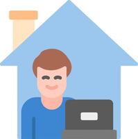 Work From Home Icon Design Symbol vector
