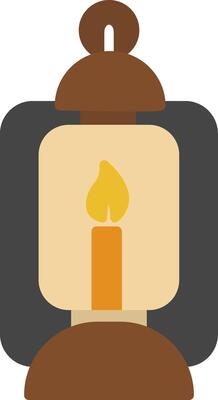 Oil Lamp Icon Design Symbol