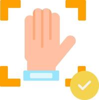 Hand Recognition Icon Design Symbol vector