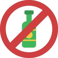No Alcohol Icon Design Symbol vector