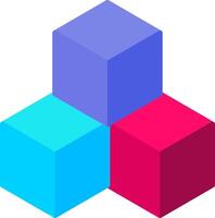 Cubes Icon Design Symbol vector