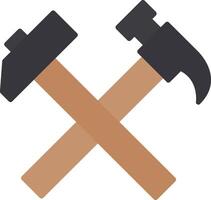 Crossed Hammers Icon Design Symbol vector