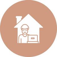 Work From Home Icon Design Symbol vector