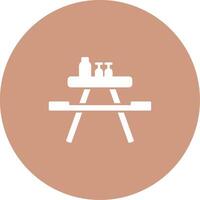 Picnic Table Icon Design Symbol vector