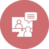 Online Interview Icon Design Symbol vector