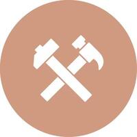 Crossed Hammers Icon Design Symbol vector