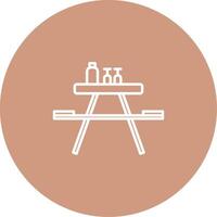 Picnic Table Icon Design Symbol vector