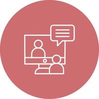 Online Interview Icon Design Symbol vector
