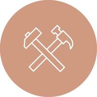 Crossed Hammers Icon Design Symbol vector