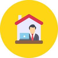 Work From Home Icon Design Symbol vector