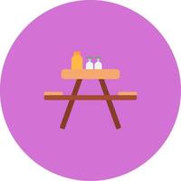 Picnic Table Icon Design Symbol vector