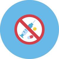 No Drugs Icon Design Symbol vector