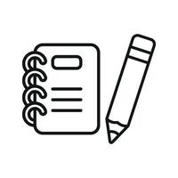 Binder pencil set icon delivers a functional and versatile design, perfect for office presentations, classroom visuals, or creative projects. vector