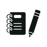 Binder pencil set icon highlights a creative and colorful look, ideal for promoting artistic supplies, craft projects, or study aids. vector