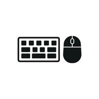 Keyboard and mouse set icon embodies a sharp and detailed look, great for illustrating computer accessories, ergonomic tools, or digital design setups. vector