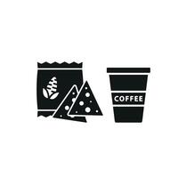 Drink and corn chips set icon showcases a vibrant and appetizing look, perfect for enhancing visuals of movie nights, gatherings, or laid-back meals. vector