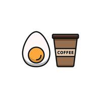 Drink and egg set icon with a timeless look, great for traditional diners or everyday breakfast branding vector