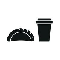 Drink and empanada set icon with classic details, ideal for authentic Latin American food branding vector