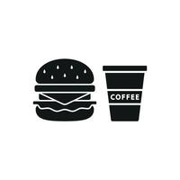 Drink and hamburger set icon with colorful, lively details, great for food events or celebratory promotions vector