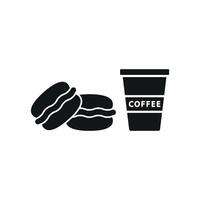 Drink and macaron set icon with vibrant hues, great for engaging social media visuals or festive promotions vector