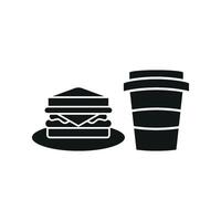 Drink and sandwich set icon featuring vibrant colors and sharp details, perfect for grab-and-go menus or promotions vector