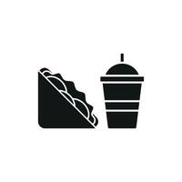 Drink and sandwich set icon designed with lively colors and fun details, perfect for targeting younger audiences vector
