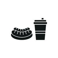 Drink and sausage set icon with a sophisticated design, perfect for gourmet sausage offerings or upscale eateries vector
