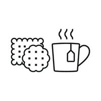 Tea and biscuit set icon designed with a creative, unique style, perfect for custom tea blends or themed events vector
