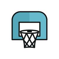 Basketball hoop set icon capturing the excitement and energy of the game, perfect for sports-related designs vector