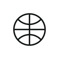 Basketball icon features a dynamic and sporty design, perfect for representing basketball games, sports teams, or athletic events vector