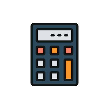 calculadora icono caracteristicas un detallado y organizado diseño, ideal para representando matemático operaciones, informática tareas, o oficina software vector