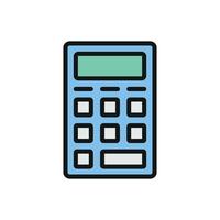 Calculator icon offers a simple and user-friendly design, great for illustrating everyday math, tax calculations, or scientific work vector