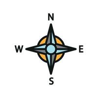 Compass icon delivers a sharp and intuitive look, perfect for visualizing precise navigation, geographic orientation, or map apps vector