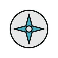 Compass icon features an intricate and detailed design, ideal for visualizing cartography, navigation systems, or topographic studies vector