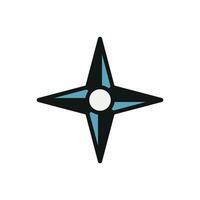 Compass icon highlights a bold and practical style, great for visualizing global navigation, direction-finding technology, or wilderness adventures vector