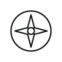 Compass icon showcases a versatile and timeless aesthetic, ideal for illustrating travel blogs, tourism services, or mapping solutions vector