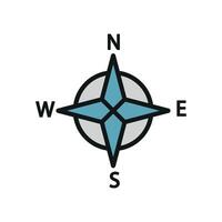 Compass icon features a clean and functional aesthetic, ideal for promoting geographical studies, travel planning, or discovering new places vector