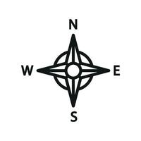 Compass icon embodies a sleek and sharp design, perfect for representing orientation, expedition planning, or geographic analysis vector